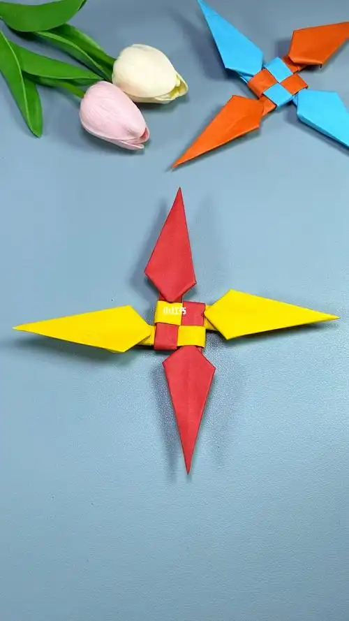 简单又帅气的手里剑,折纸教程来啦!快折起来吧!