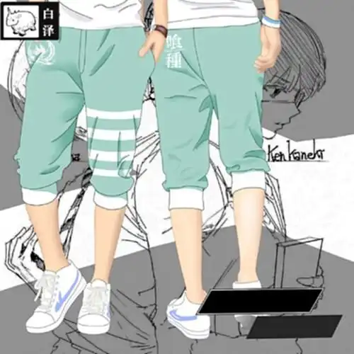 白泽东京食尸鬼短裤子动漫周边七分休闲裤喰种金木研夏季男女