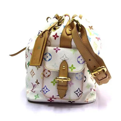 [9.0新]路易威登lv白三彩水桶包女士手提单肩包