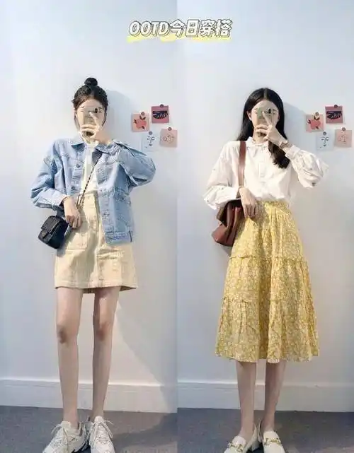 2021年的早秋,选择高腰的牛仔裙,看着就很休闲舒适感,对于小个子女生