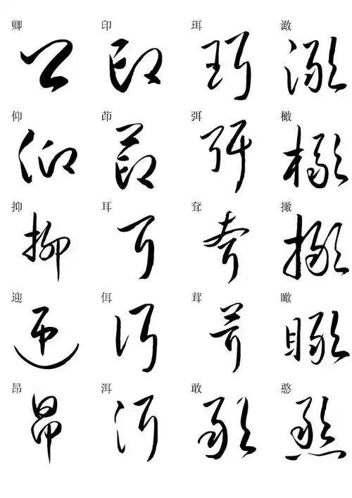 草书书法快速入门字帖之一,学习草书随身资料,建议收藏
