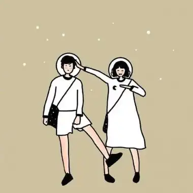 高清温暖的男女头像两个一起的动漫图片