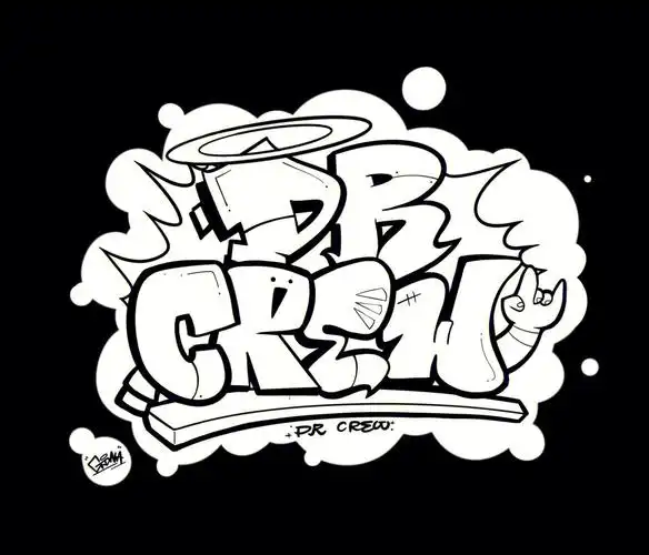 字母涂鸦|黑白线稿