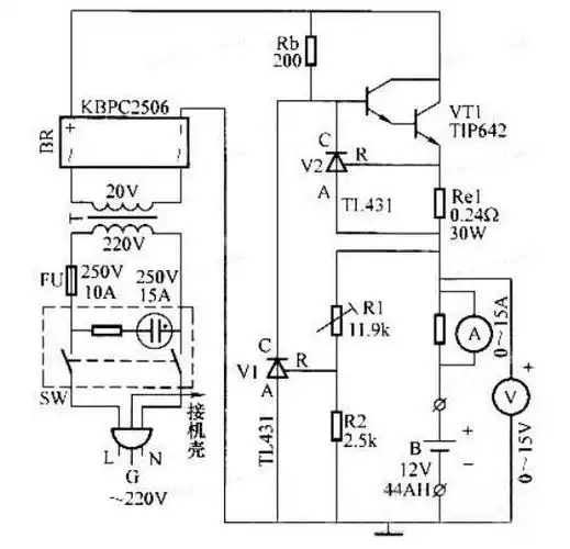 汽车蓄电池充电器电路