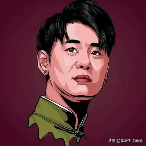 手绘胖大叔头像图片_头像图片_扣扣乐园