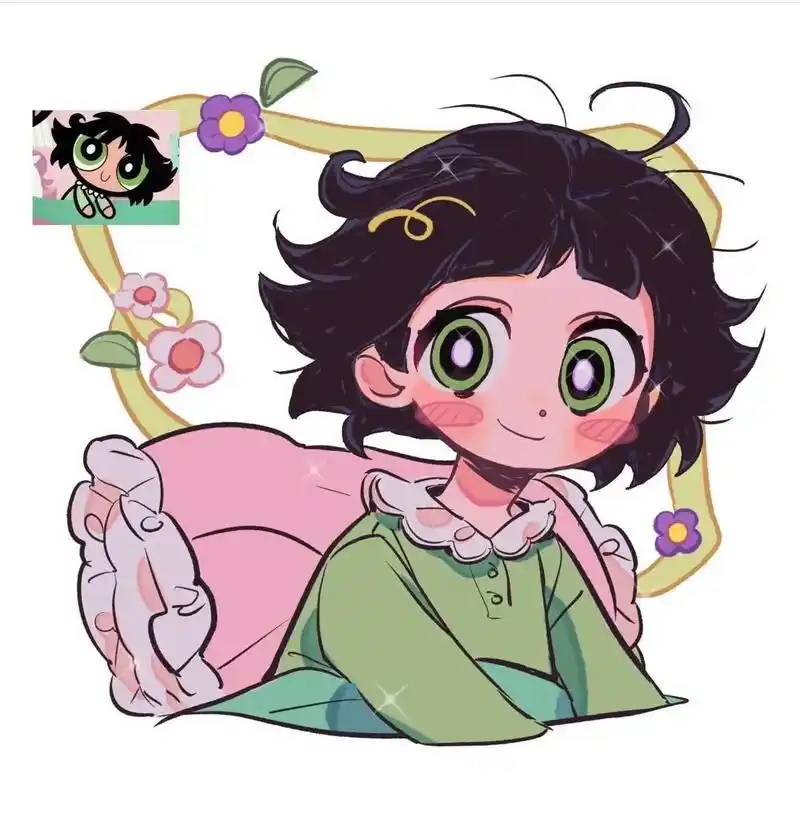 适合新手临摹的卡通人物插画 by kerbe_ #板绘 #画 - 抖音