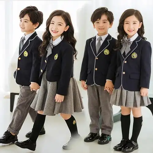 英伦学院西装校服小学生套装秋冬新款男女女童班校服