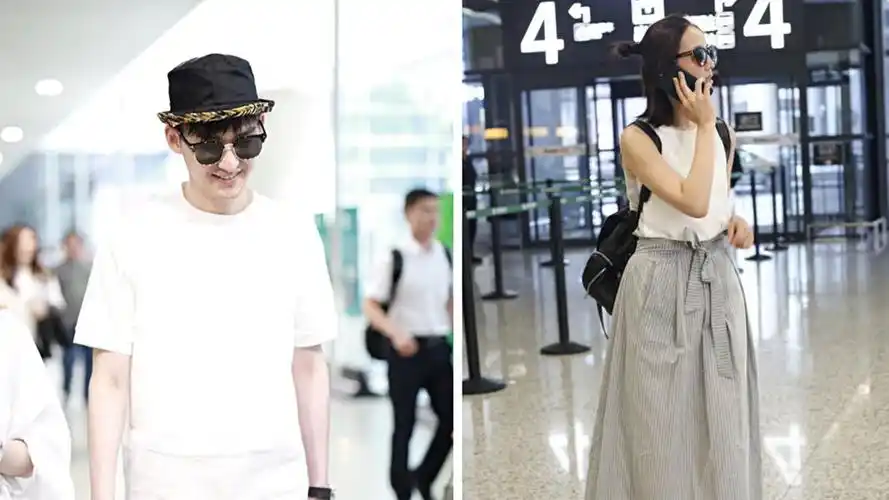 张钧甯到机场,看着特别有范,这一点和张翰的确是气味相投!