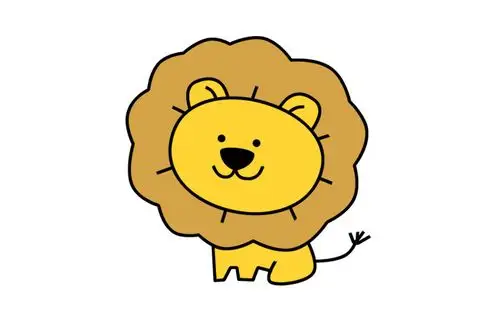 可爱的小狮子简笔画
