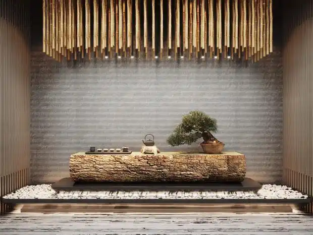 新中式玄关造景