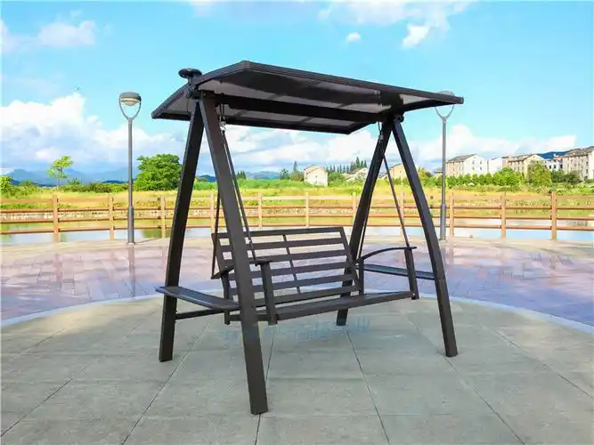 太阳能户外秋千双人摇椅阳台遮阳秋千椅庭院花园吊篮椅户外秋千椅