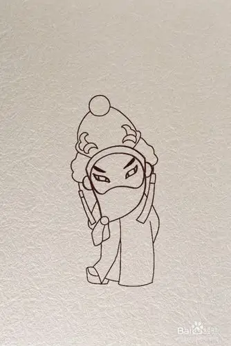 可爱京剧小人简笔画