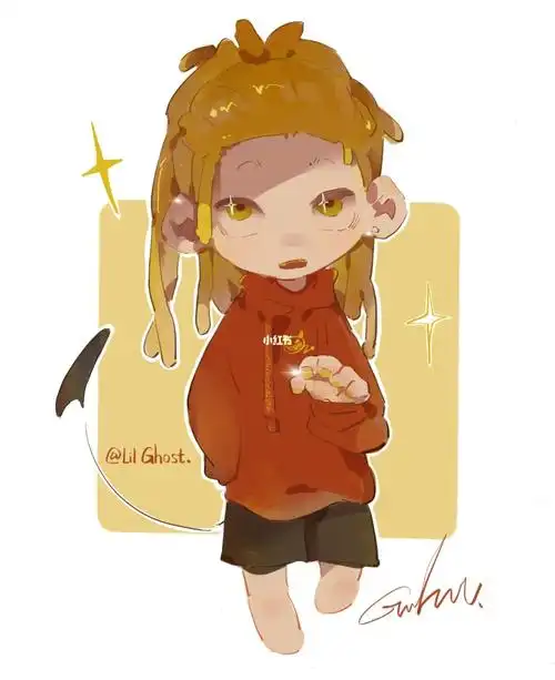 小鬼画一个脏辫小琳