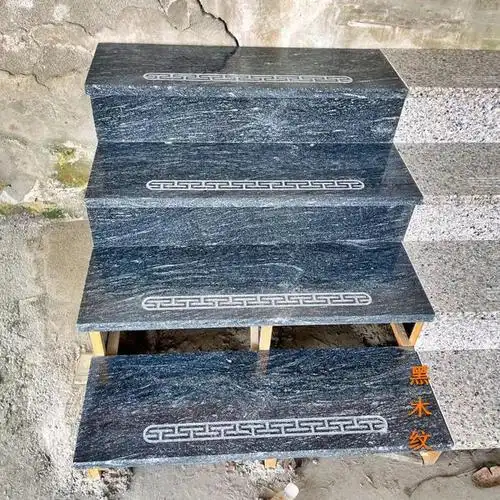 台阶踏步汀步石加工开槽磨边雕刻