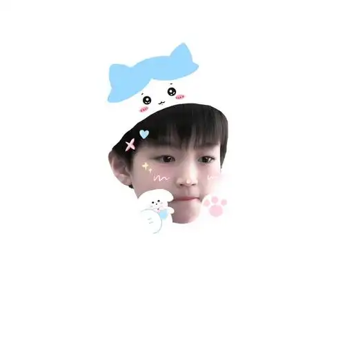 王俊凯#/#饭圈美工设计#    小俊来喽～    手绘大头贴61六个可爱的