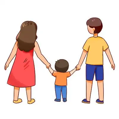 一家人背影图片