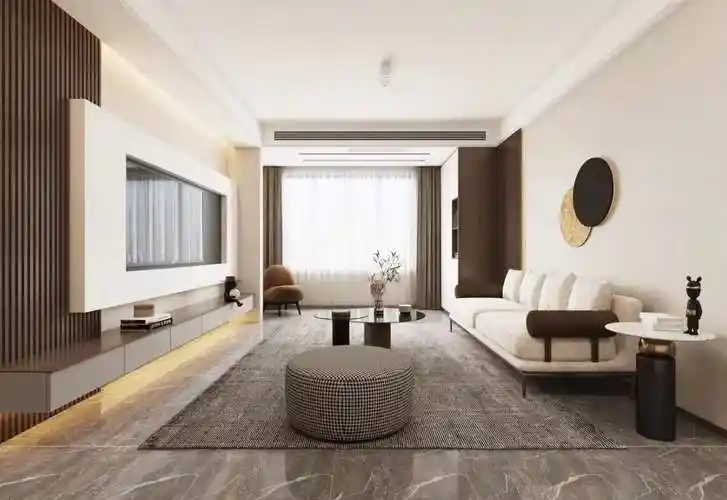 奶咖色与高级灰色装修图片