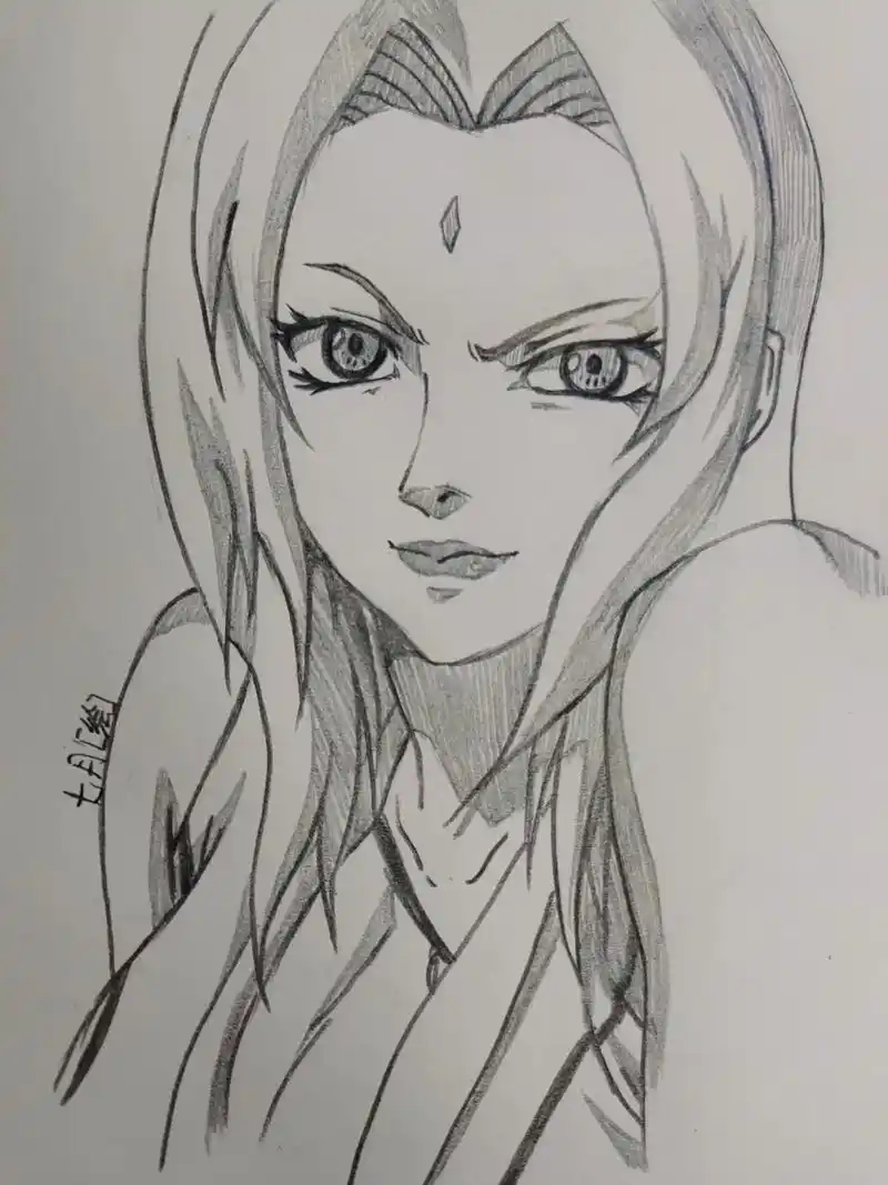 蛞蝓公主-纲手.#画画 #绘画过程 #纲手 #火影忍者 @d - 抖音