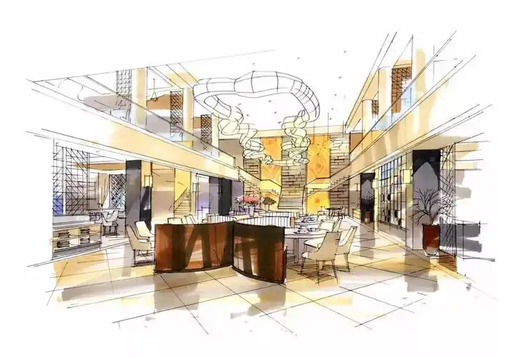 手绘餐厅马克笔上色步骤