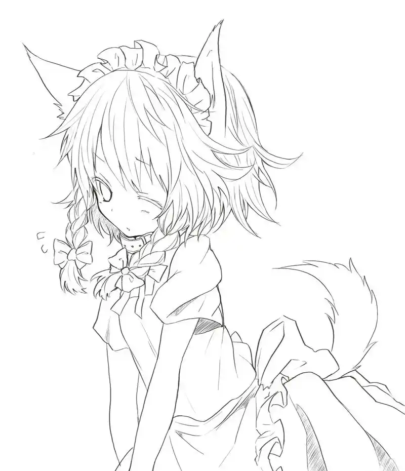 二次元初级线稿绘画素材分享,艾特一位画师朋友画起来吧#线稿 - 抖音