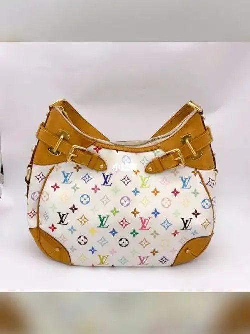 95新lv路易威登老花白三彩手提单肩包