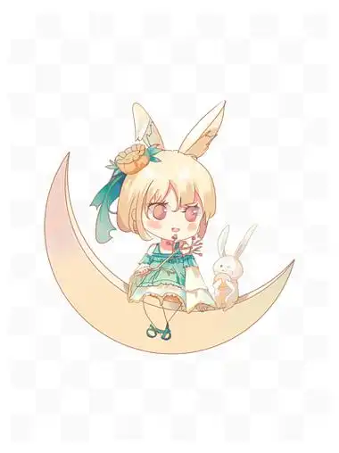 中秋二次元可爱卡通拟人兔子 i>月 /i>兔系列套 i> i>图 /i> /i> i>2