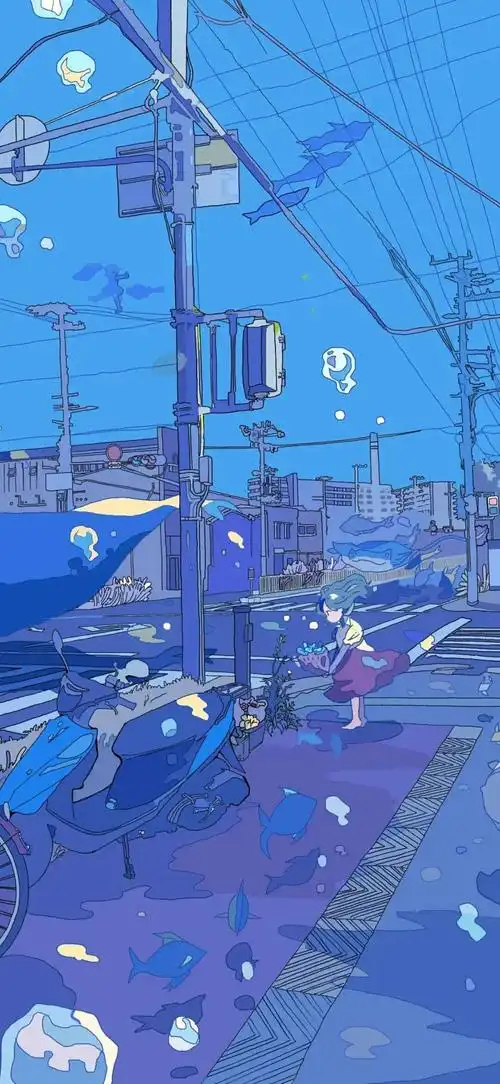 蓝色系壁纸 2一6五张是位日本.