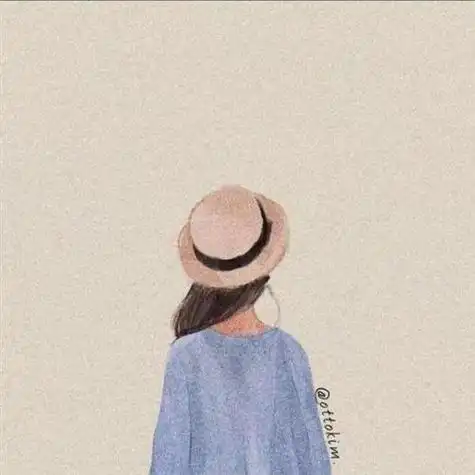 团头女生头像全部是手绘背影的