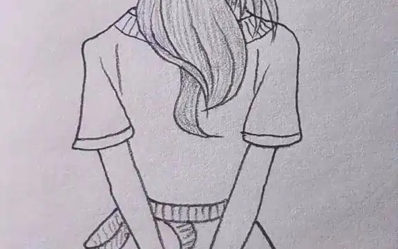 【爱上简笔画】今天画一个女孩背影!