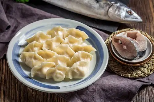 中国传统美食之锅贴水饺摄影照片欣赏