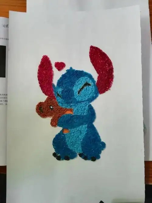 手工作品#点状材料贴画