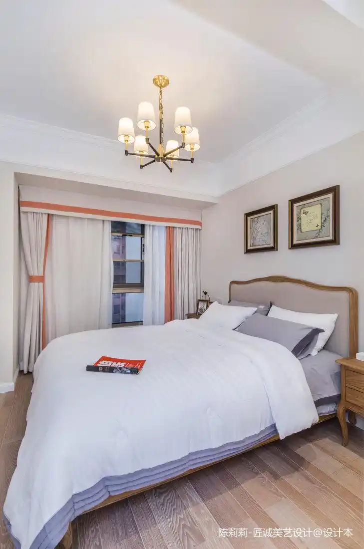 优雅79平美式三居卧室装修图片