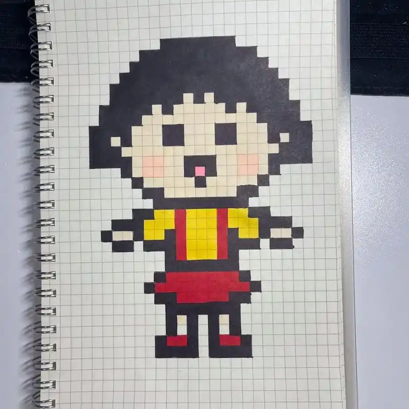像素画 #临摹手绘  - 抖音