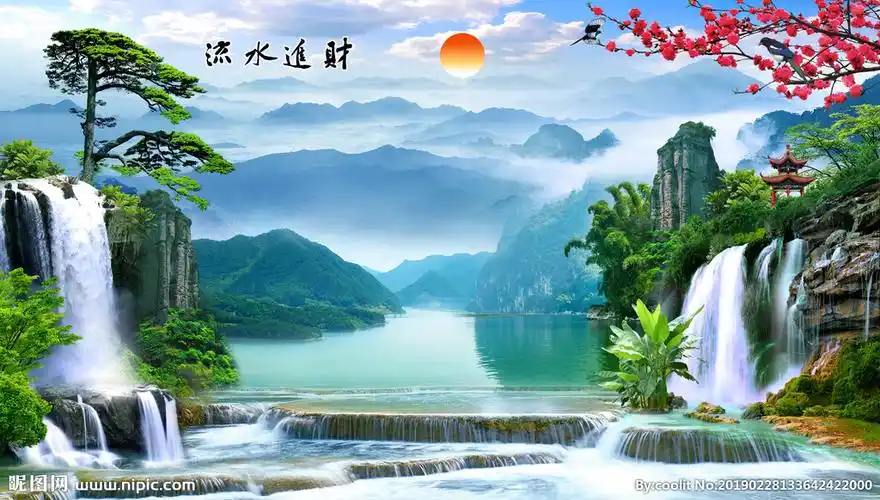 山水风景画图片