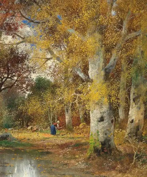 乡村景色,令人陶醉的色彩～奥地利画家阿洛伊斯·阿内格风景油画欣赏