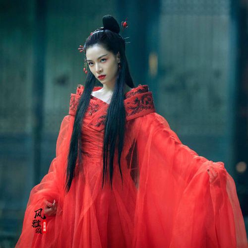 神探蒲松龄钟楚曦版聂小倩大红色长袖飘逸仙气舞衣汉服古装演出服