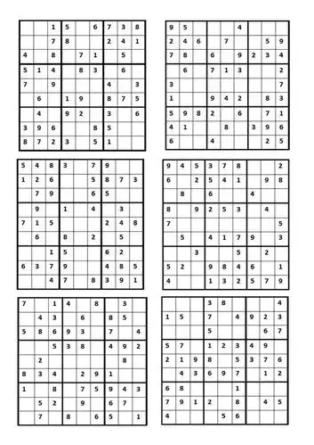 小学生数独9宫格简单