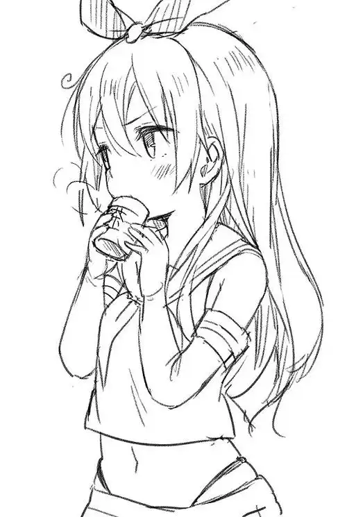 线稿漫画卡通人物绘画平面灵感素材二次元白底大图braclasstextmeta