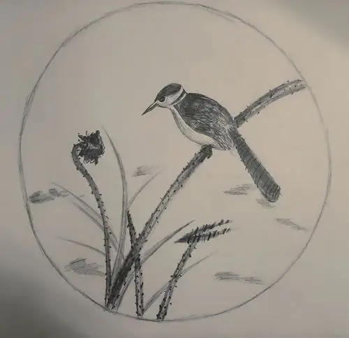 用铅笔画出水墨国画的感觉