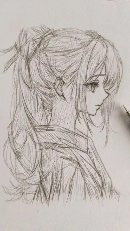 想画就要画嘛,动漫侧脸画法