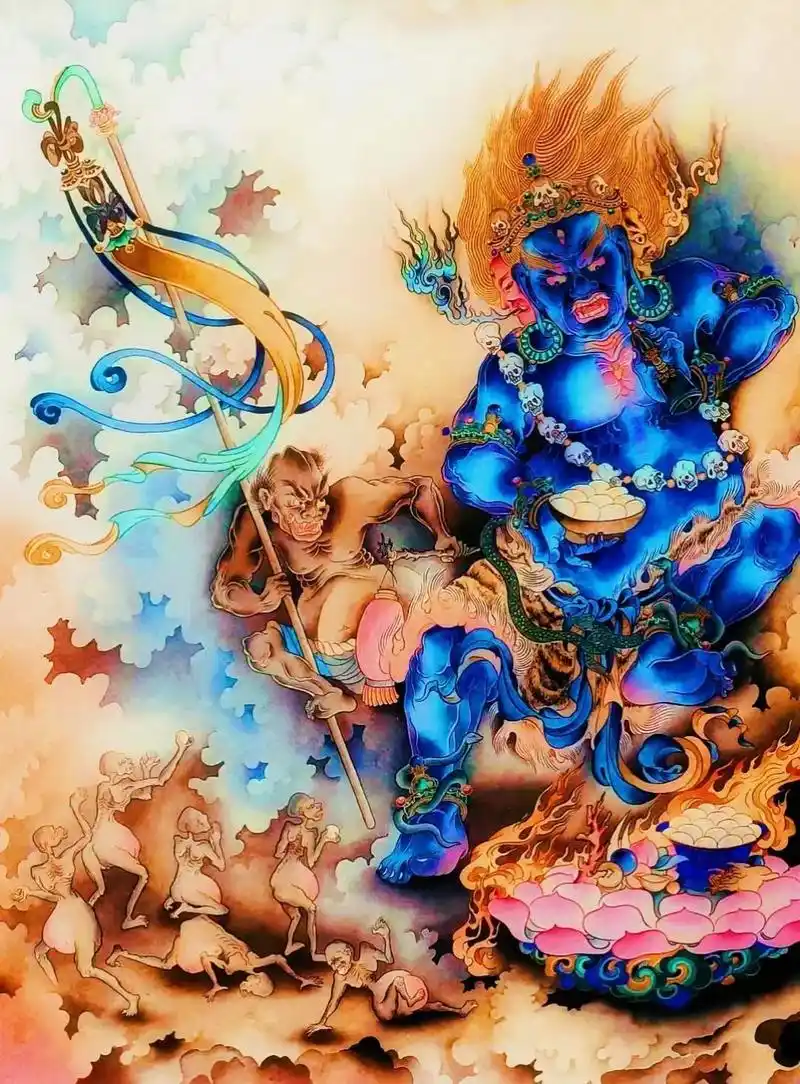 为佛教,道教的著名神祇,在道教神称为「幽冥教主面燃鬼王监斋蔬者