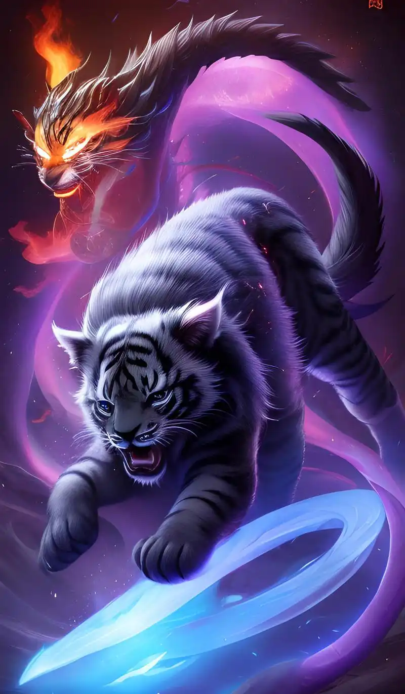 分享神兽龙虎系列手机壁纸4月11日