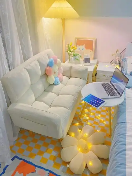 小沙发卧室女迷你房间欧式软女孩榻榻米窗台网红创意个性小户型