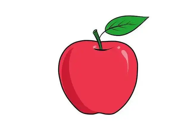 苹果简笔画彩色 简笔画图片大全-普车都
