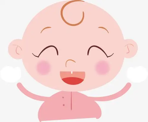 哈哈大笑的可爱婴儿