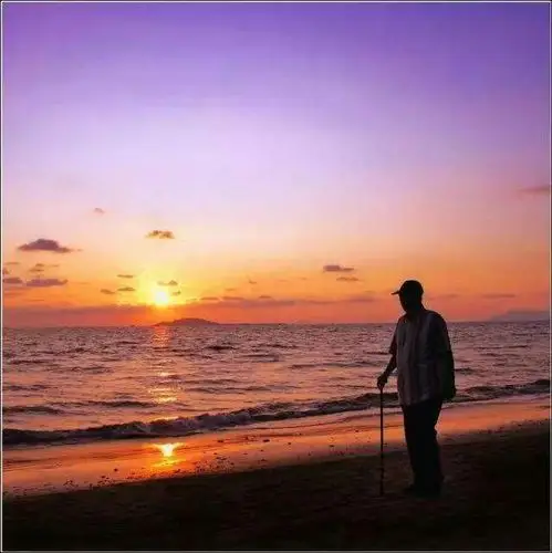 的等待  放不下的眷恋 多想化作一双拐杖 在心尖处的故居 陪着黄昏,伴