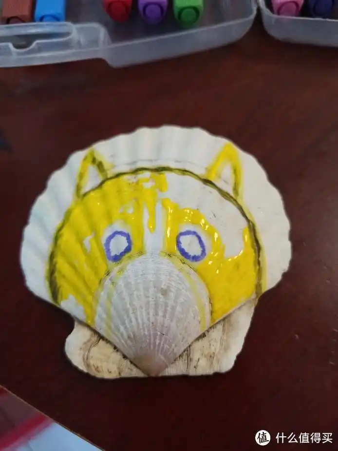 很有意思的亲子活动,用扇贝壳做手工.