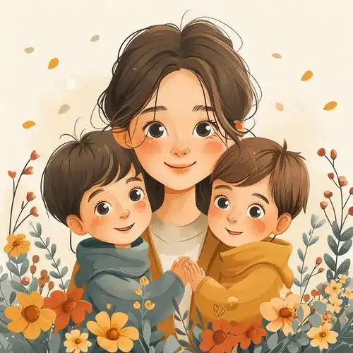 母子头像|妈妈和两个儿子