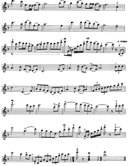 我爱你中国小提琴谱