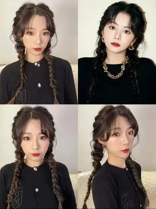 谭松韵同款双辫发型教程|小心机编发超出圈